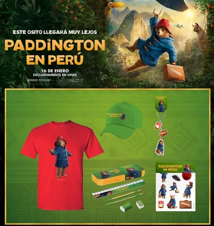 Sorteo de merch de Paddington en Perú