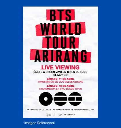 Sorteo de BTS WORLD TOUR 'ARIRANG' IN GOYANG - TOKIO: LIVE VIEWING 
