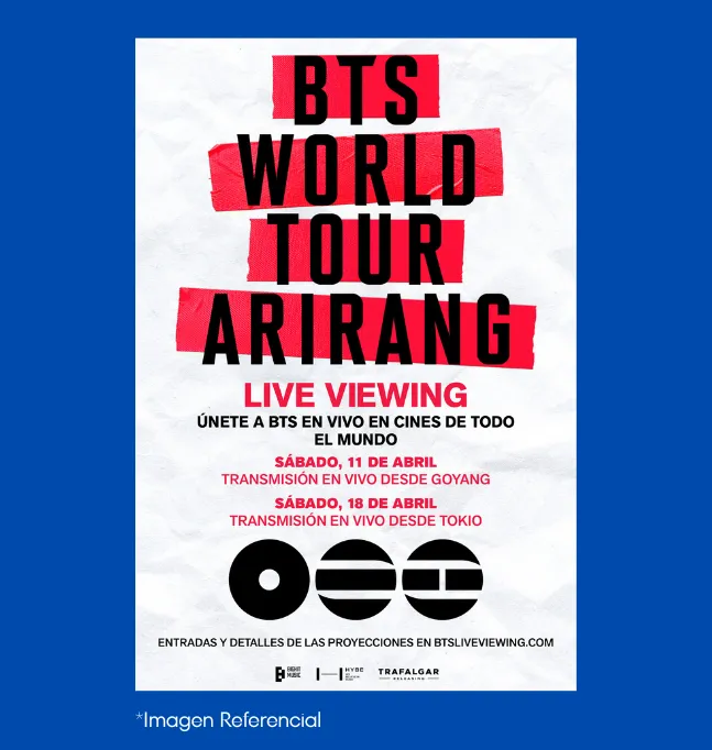 Sorteo de BTS WORLD TOUR 'ARIRANG' IN GOYANG - TOKIO: LIVE VIEWING 