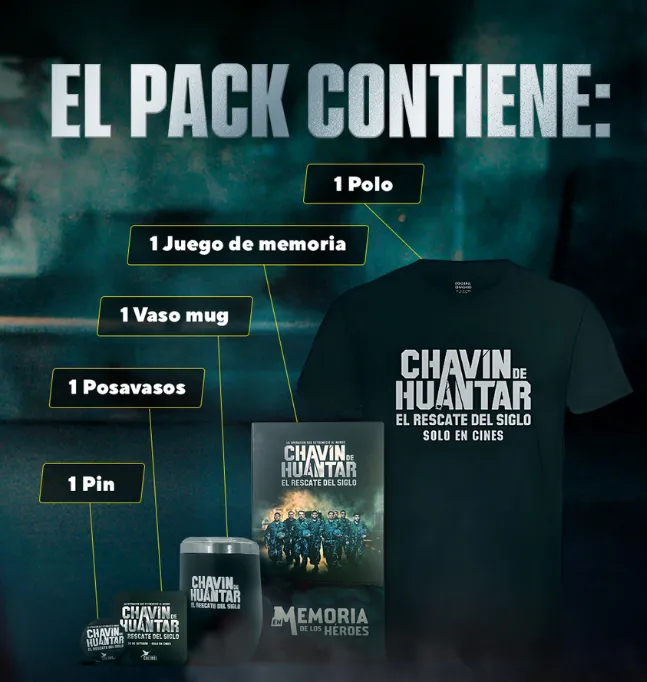 Sorteo de merch de Chavín de Huántar El Rescate del Siglo